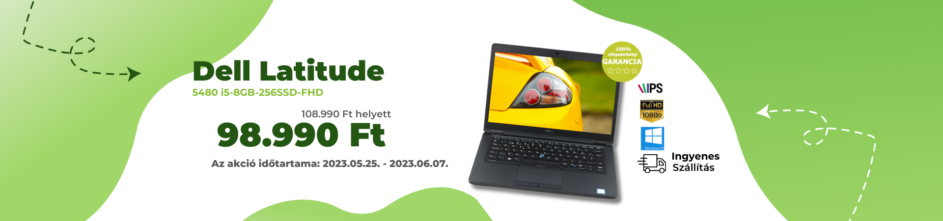 Dell Latitude 5480 felújított laptop garanciával