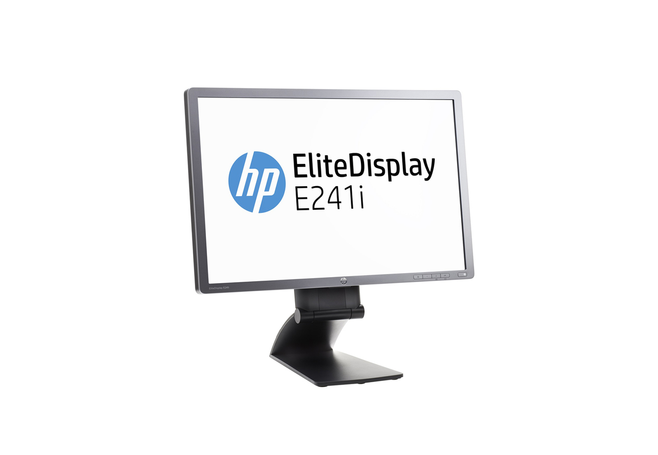 HP EliteDisplay E241i használt monitor fekete-ezüst LED IPS 24"