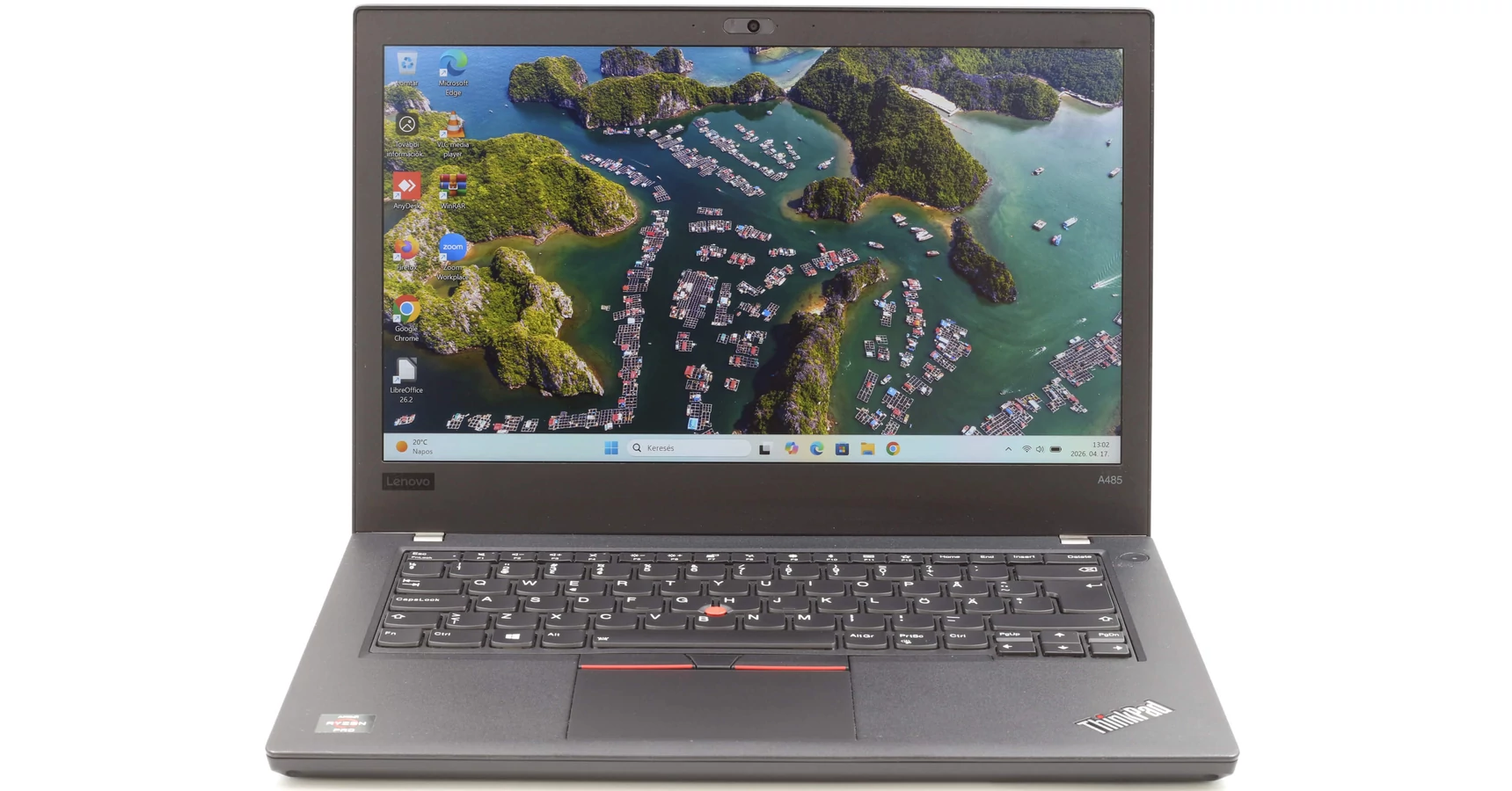 Használt Lenovo ThinkPad A485 Ryzen 3 Pro 2300U 8GB RAM 256SSD 14 FHD WIN11