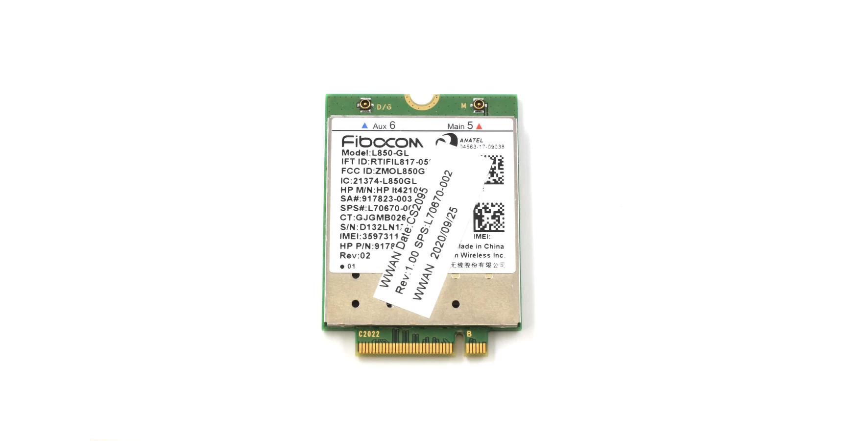 HP Fibocom L850-GL 4G LTE mobilinternet modem kártya