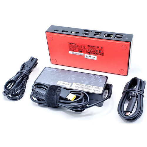 Lenovo ThinkPad USB-C Dock (40AS) használt dokkoló + 90W töltő +USB-C kábel