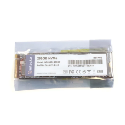 Új Intecko PCIe NVMe M.2 2280 256GB SSD meghajtó