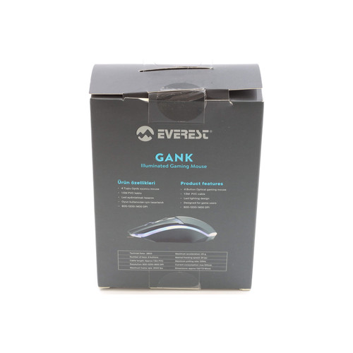 Everest SM-G97 Gank vezetékes optikai egér (ÚJ)