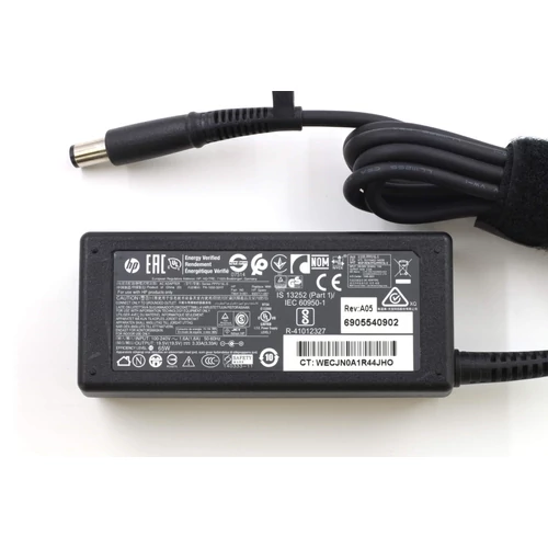 Eredeti használt HP laptop töltő 7.4x5.0 mm center-pin csatlakozóval 65W + tápkábel