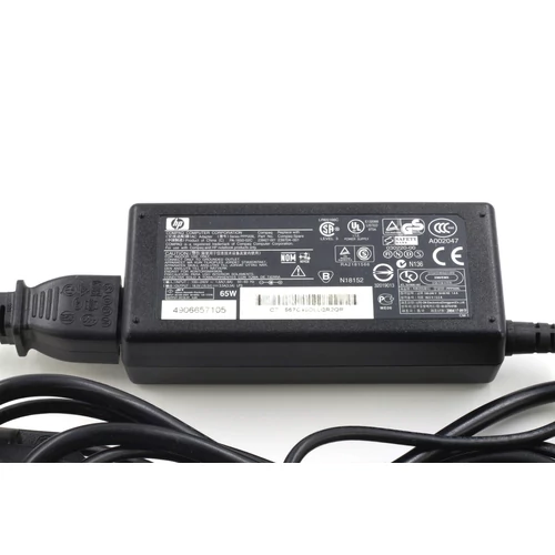 Eredeti használt HP laptop töltő sárga végű csatlakozóval 65W + tápkábel