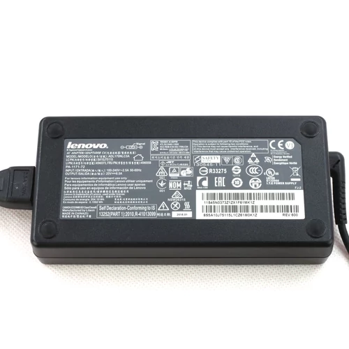 Eredeti használt Lenovo laptop töltő sárga téglalap alakú csatlakozóval 170W + tápkábel