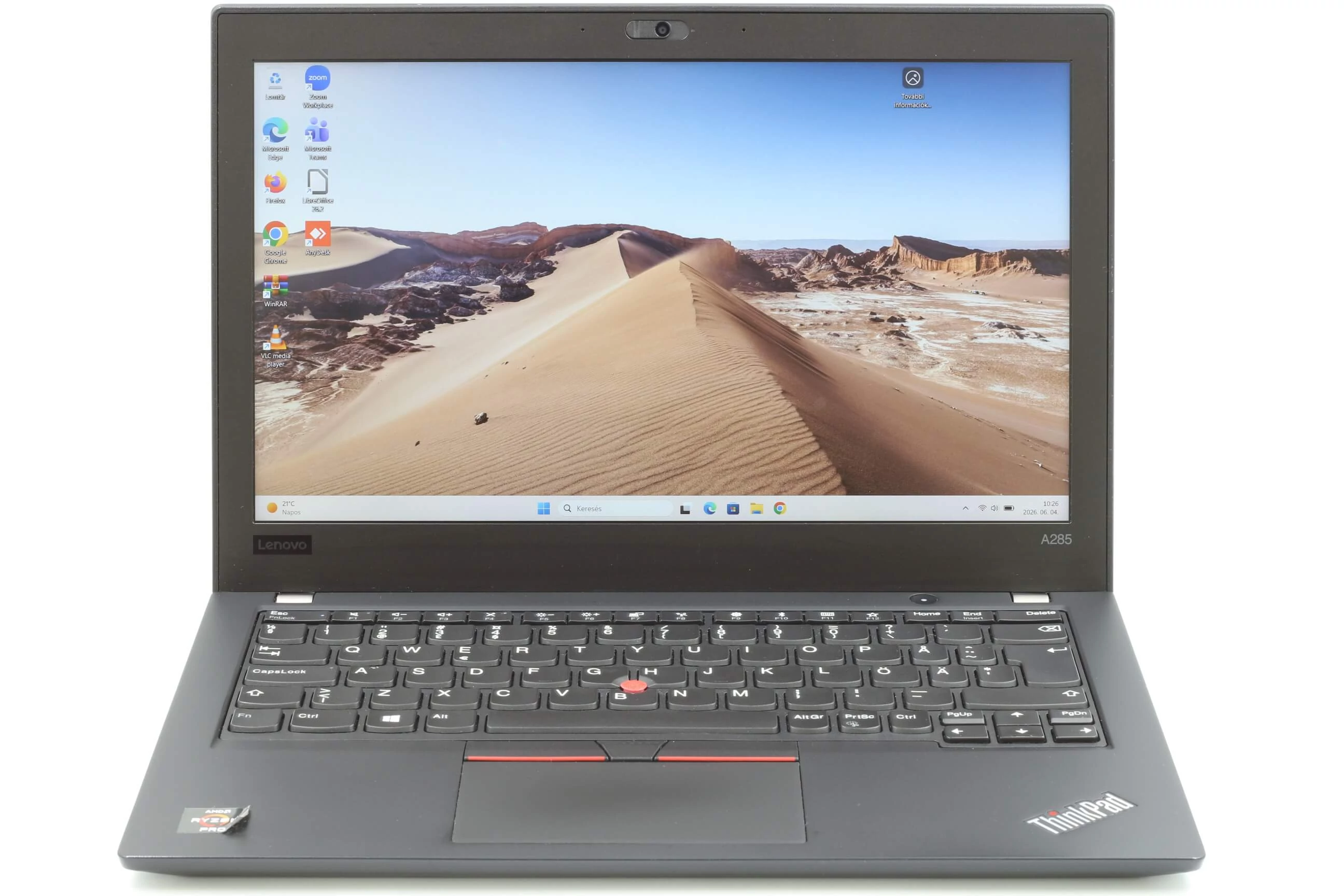 Használt Lenovo Thinkpad A285 Ryzen 5 Pro 2500U 8GB RAM 256SSD
